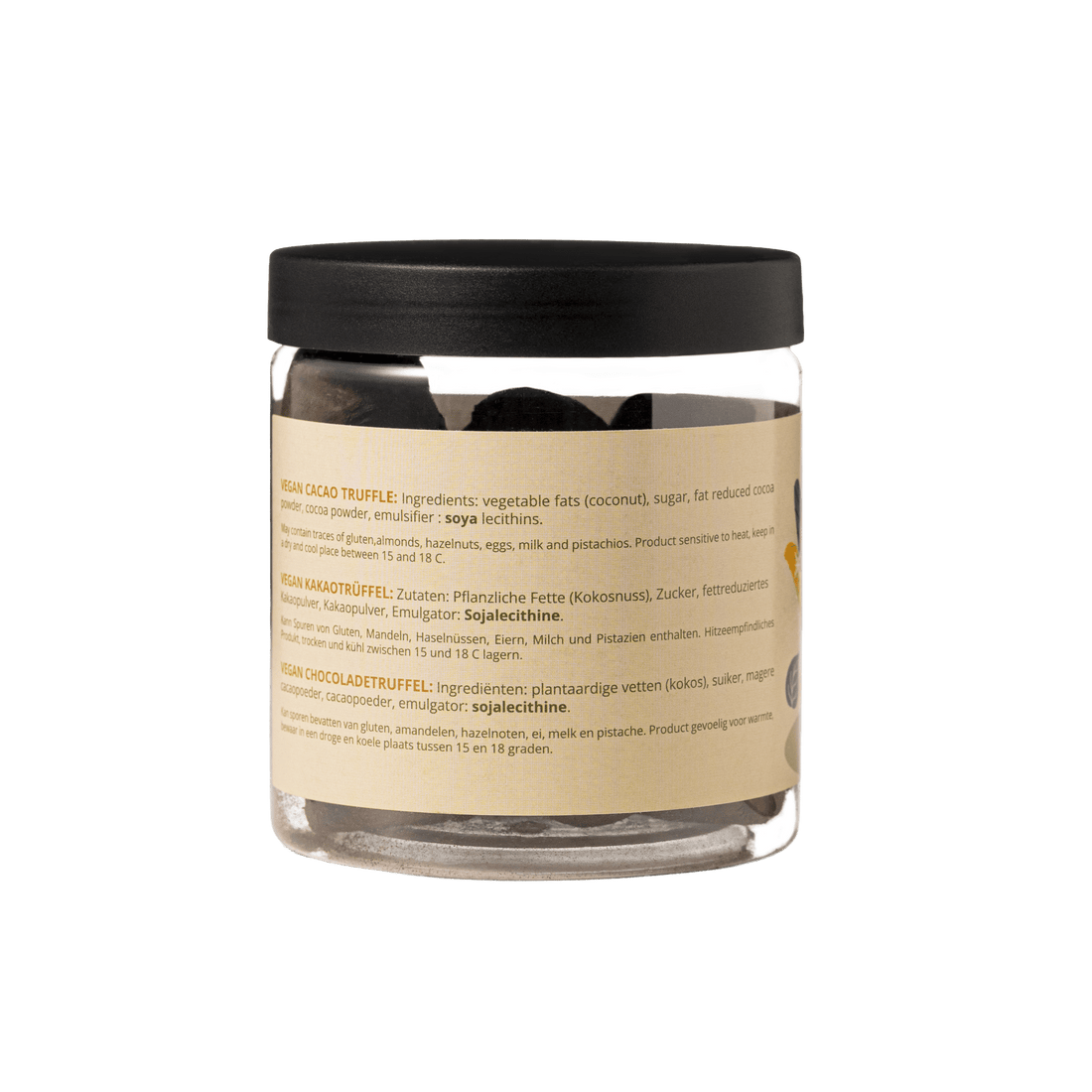 Vegan Christmas Truffles Gift Jar 130g | Dairy-Free Holiday Chocolate