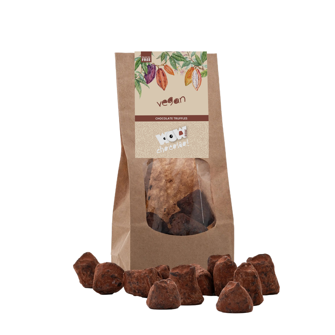 Vegan Chocolate Truffles - Biodegradable bag 130g - Goat Corp