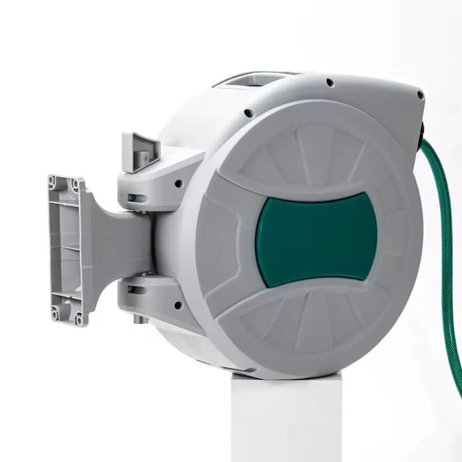 VOSCO® Automatische Tuinslanghaspel 20m – Draaibaar – Wandmontage – Incl. Sproeier – Tuin Bewatering