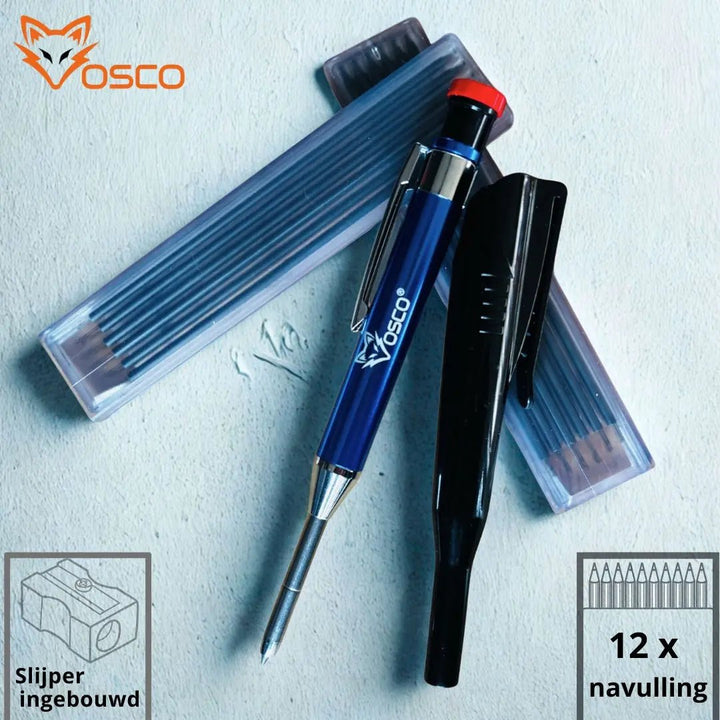 VOSCO® markeerpotlood navulbaar incl. 12x vullingen