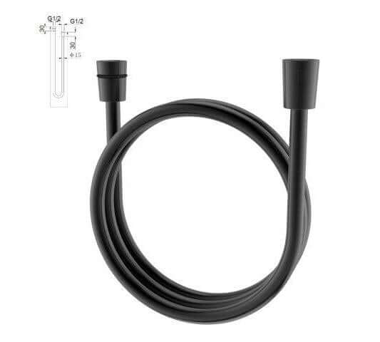 Caral Inbouw Regendoucheset Wiesbaden met Rechthoekige Wanduitlaat in Gunmetal PVD Coating (Inclusief Inbouwonderdelen)