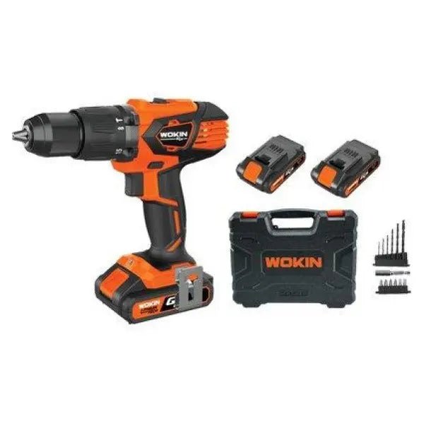 Wokin 20V Klopboor-/Schroefmachine | 55Nm, 2x 2.0Ah Accu & Koffer