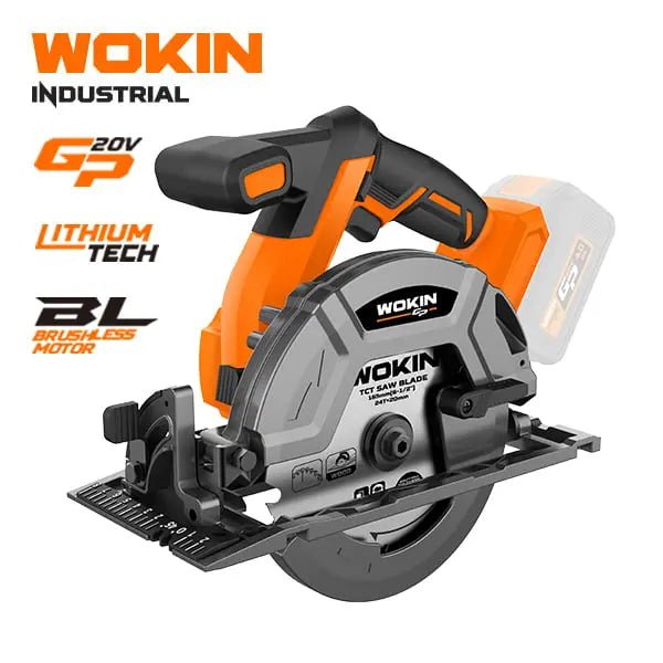 WOKIN 20V Li-Ion Borstelloze Accu Cirkelzaag – Industrieel | 165mm